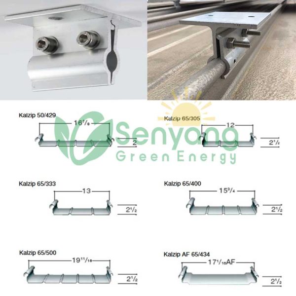 Kalzip Metal Sheet Roof Clamp for Solar Panel Mounting - Imagen 2
