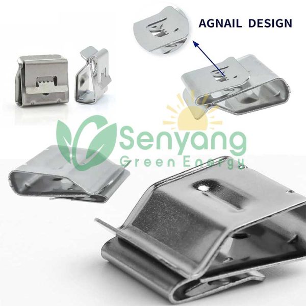 SUS 304 2 Lines Solar Cable Clips