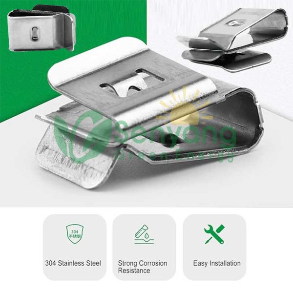 New SUS304 90° solar panel cable clip Wire Management Clips effectively improve the on site installation efficiency, save time and labor for PV system installation project