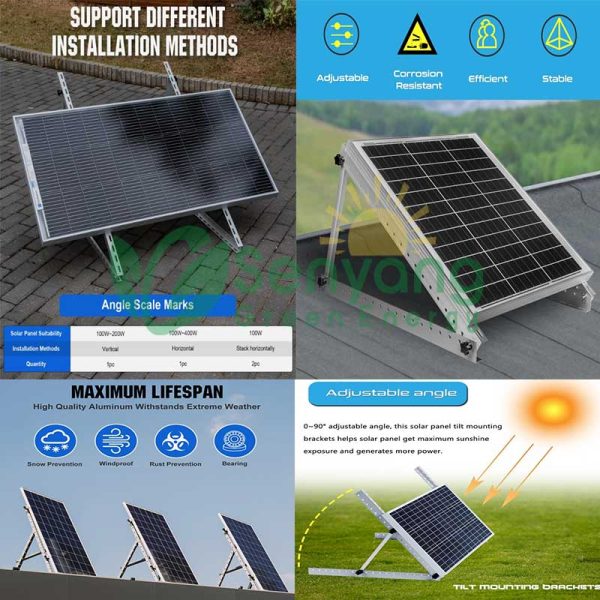 Adjustable Solar Triangle Tripod Bracket Lightweight and Portable Easy to transport and install, making it ideal for mobile applications like RVs and boats