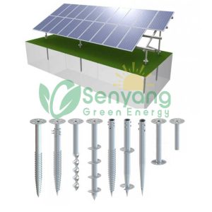Parafuso de terra solar galvanizado com flange A âncora de parafusos de terra para fundações de montagem solar é uma solução eficaz para ancorar de forma segura os sistemas de painéis solares