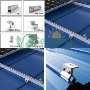 Non-penetrating Diamond Kliplok Seam Roof Solar Mount Securely attaches to the roof seams without drilling holes, preventing leaks and preserving roof integrity