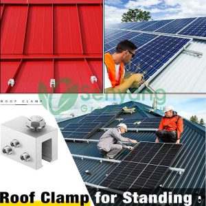 Solar clamp for Standing Seam Various Types of Roofs for residential, commercial, or agricultural metal roofs with standing seams seeking a reliable, low-impact solar mounting solution