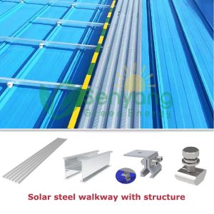 Galvanized Solar Steel Grating Walkway pathways low cost ideal for outdoor applications where safety, durability, and renewable energy generation are essential