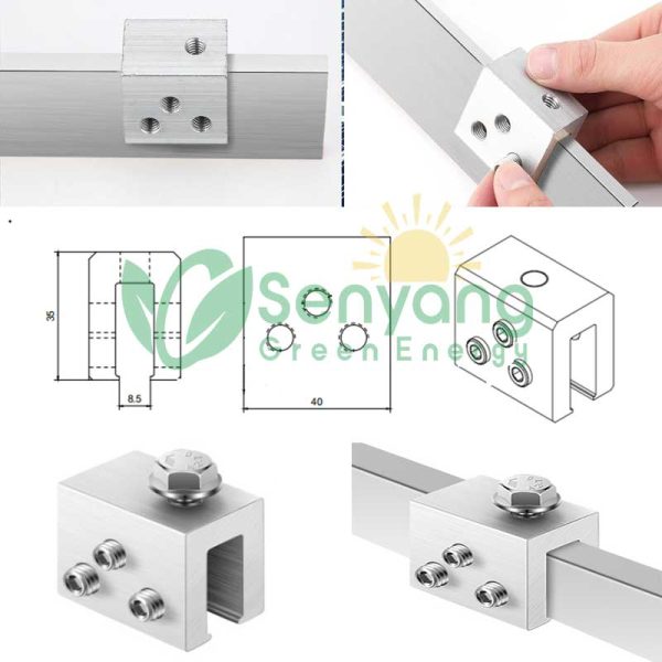 SY-S5 Solar Clamp Standing Seam clamp Universal Adaptable à différents profils de joints avec un dimensionnement adéquat