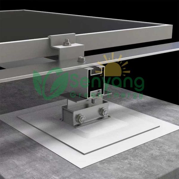 Flat TPO Roof Solar Mounting thermoplastic polyolefin (TPO) waterproof membrane Constructed from aluminum and stainless steel to withstand weather conditions