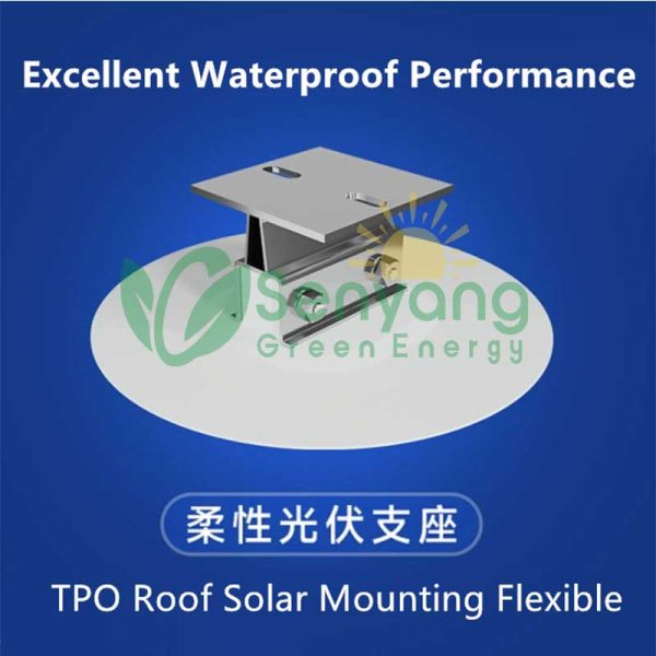 Thermoplastic-Olefin Flat TPO Roof Solar Mounting Waterproof kits Non-Penetrating Mounting Systems