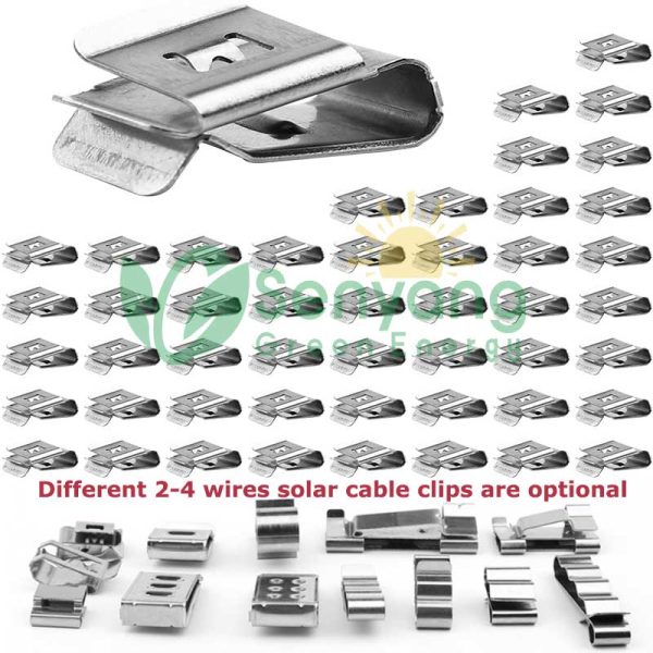 Various SUS304 solar panel cable clip Suitable for various cable sizes and types used in solar panel systems