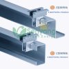 Solar steel structure clamp for solar mounting ttach to the edges or sides of C-shaped rails or Z & C Purlins, providing structural stability.