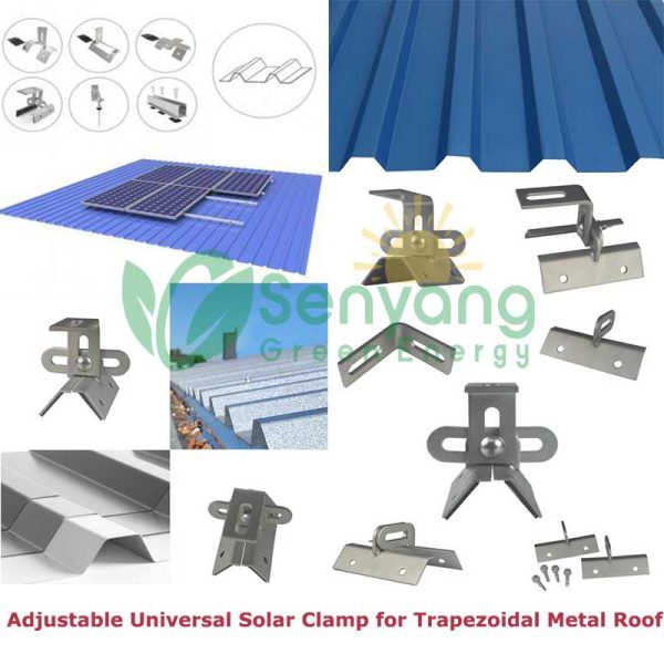 acero inoxidable 304 ajustable abrazadera solar universal sujetador de montaje