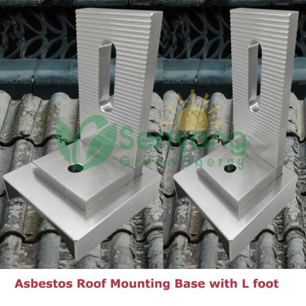 Curved Asbestos roof mounting base with L foot bracket
