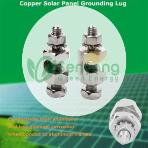 Copper Solar Panel Grounding Lug nickel-plated