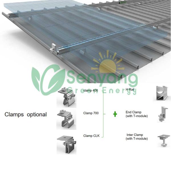 Solar Klip Lok 406 Clamp Mounting quickly and cost effectively mounts framed / unframed solar panels on metal roofing