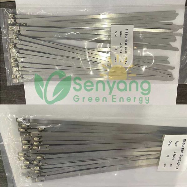Solar Stainless Steel Metal Cable Ties packing Designed to withstand high loads and stresses, ensuring reliable performance in demanding conditions