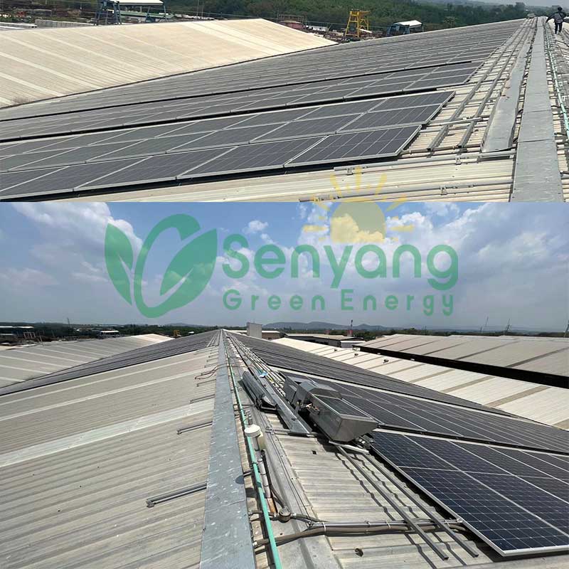 1.2MW metal roof Solar L foot mounting Project in Chile