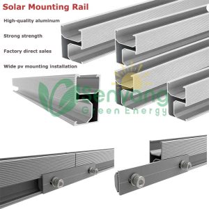 Aluminum Solar Mounting Rail Extruded aluminum for weather/UV resistance with lightweight, corrosion-resistant, strong. Offering resistance to corrosion and weathering.