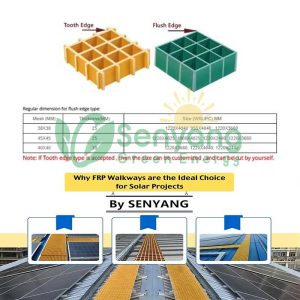FRP WALKWAY wird häufig in der Industrie, in der Schifffahrt, bei Energieversorgern und im Bereich der erneuerbaren Energien eingesetzt - einschließlich Solarparks und PV-Dachanlagen