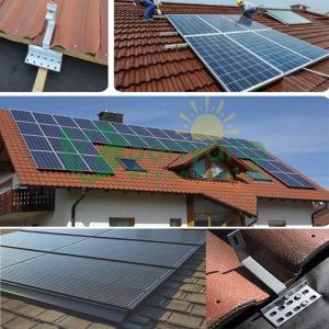 Teja residencial Gancho para tejado Montaje solar