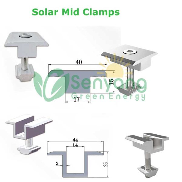 La pince solaire universelle peut s'adapter à différents cadres de panneaux solaires : 30mm, 35mm, 40mm, 45mm, 50mm.