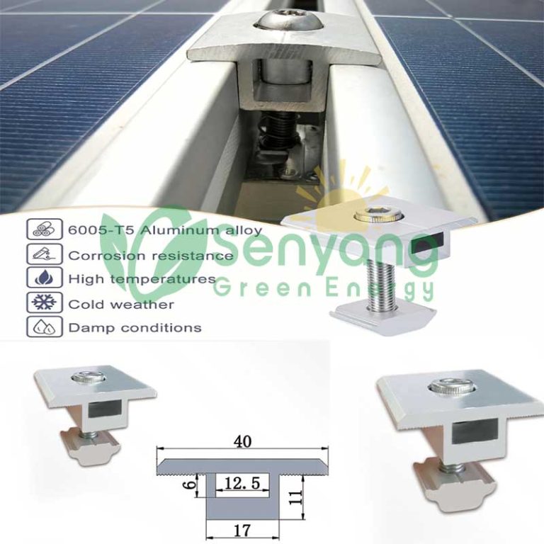 Aluminum Solar Mid Clamp for Solar Module 30mm /35mm – SENYENERGY
