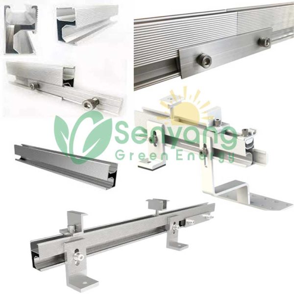Factory Direct High Quality Aluminum Solar Mounting Rail Factory direct sales, higher cost performance.