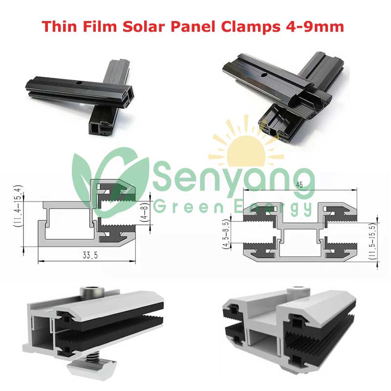 Rahmenlose Solarmodulklemmen für 4-9mm Dicke