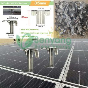Painel solar de aço inoxidável Clips de drenagem de água Grampos de resistência superior à corrosão