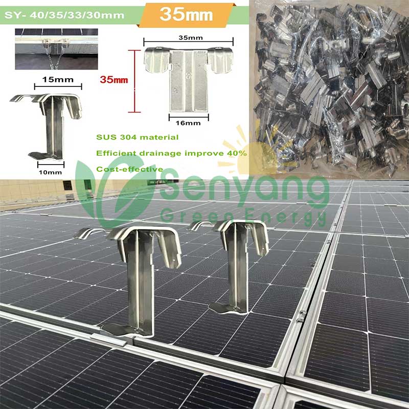 Stainless Steel Solar panel Water Drain off Clips clamps Superior Corrosion Resistance