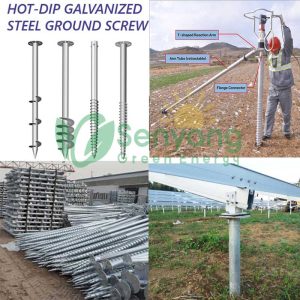 Hot-dip galvanized carbon steel solar ground screws for solar grounding mounting