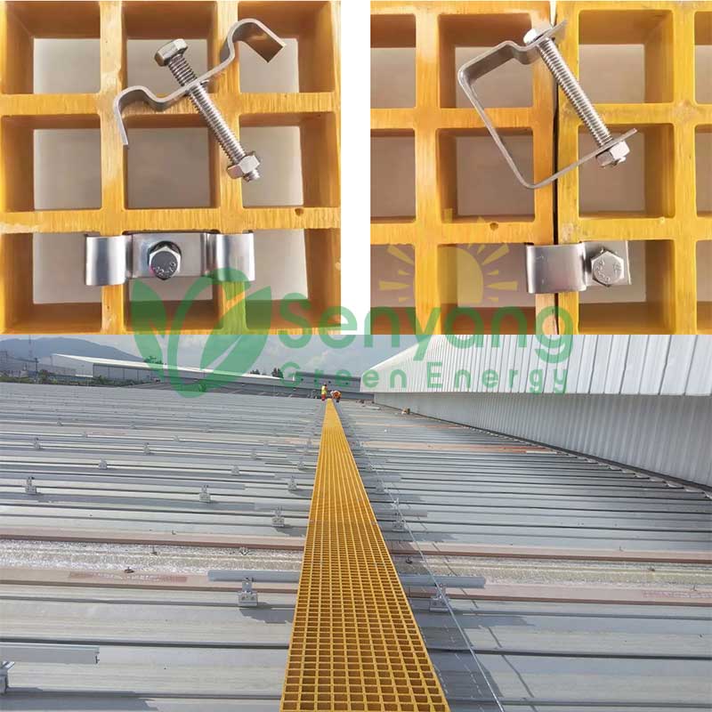 Install Solar FRP Walkway with a walkway solar mounting structure Install Solar FRP Walkway with a walkway solar mounting structure