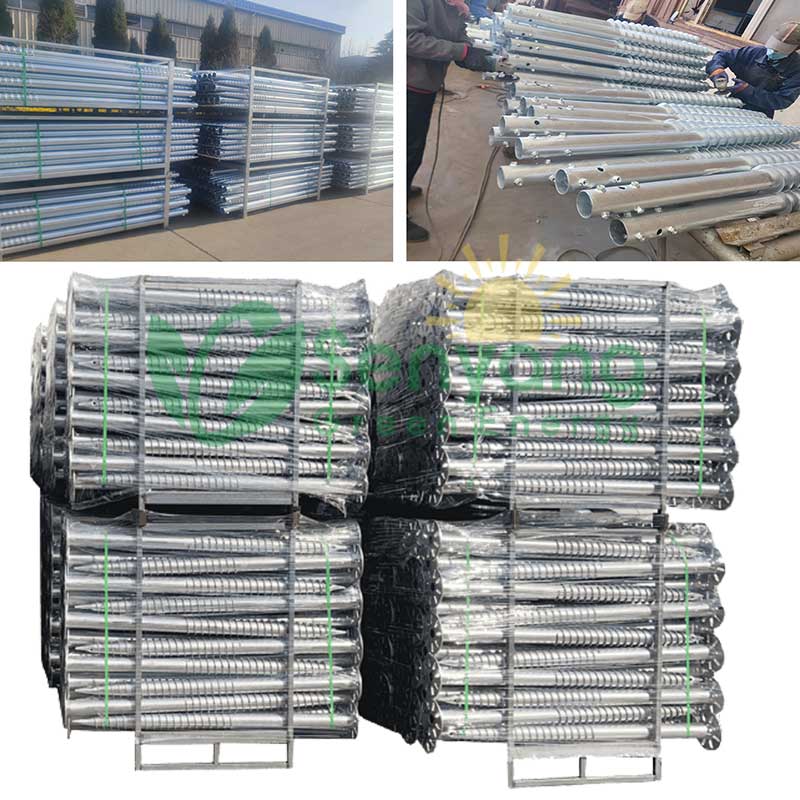  galvanized steel solar ground screws for solar project 