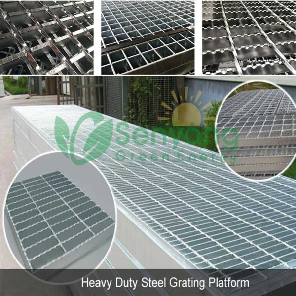 Safety Solar Hot-Dip Galvanized Steel Grating Walkway Longer life time compared with reinforced fibre glass walkway