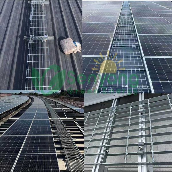 HDG Solar Hot-Dip Galvanized Steel Grating Walkway perforated surface to prevent slipping, enhancing safety during use