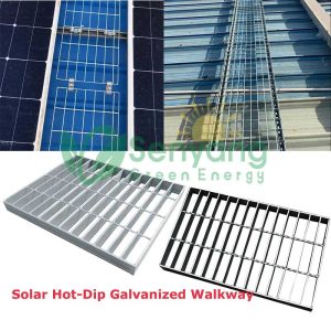 Anti-Corrosive Solar Hot-Dip Galvanized Steel Grating Walkway offering excellent corrosion resistance and durability
