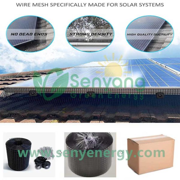 Solar Panel Bird Mesh Guard Kit Производители разработали комплект для защиты солнечных панелей от птиц и грызунов, которые не могут проникнуть под солнечные панели и повредить крышу и электропроводку.