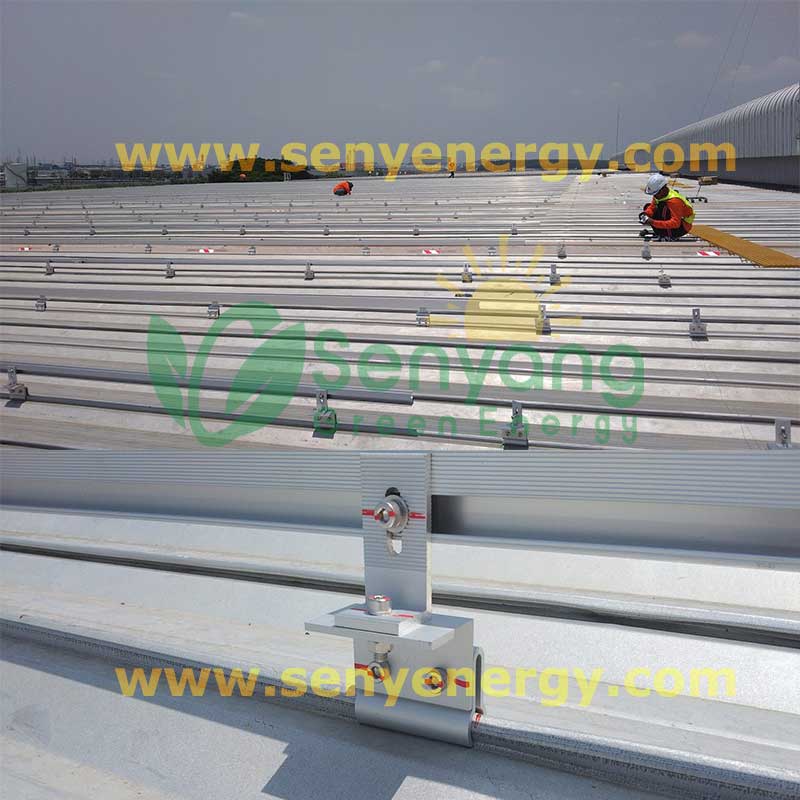 1.3MW rooftop solar Clip-Lok mounting with solar FRP walkway Project