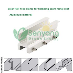 Solar Rail Free Clamp for Standing seam metal roof Compatibility Designed to work with various solar mounting rail systems, allowing for flexibility in installation
