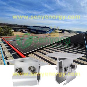 Solar Kalzip Metal Roof Clip-Lok with wider plate without drilling. Preserves roof integrity and eliminates risk of leakage