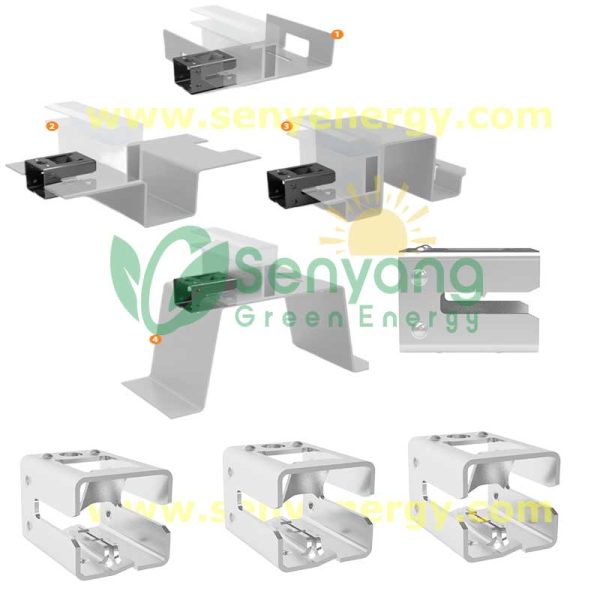 Solar Module Fastening Clips New Steel Solar Panel Screwless Fastening Clips – SENYENERGY