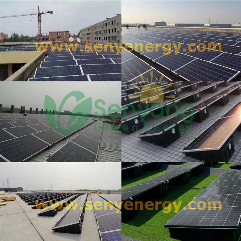 Solar Ballasted Plastic Buckets for Flat Roof projects Can be adjusted or removed as needed, making it ideal for temporary installations or changes in solar array layout