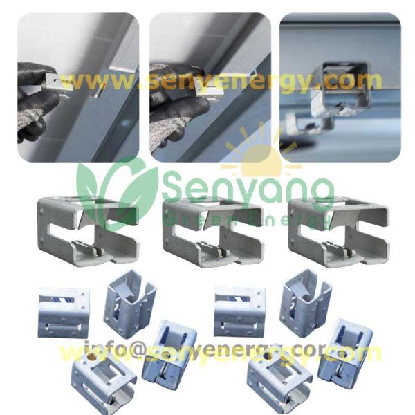 Solar Module Fastening Clips New Steel Solar Panel Screwless Fastening Clips – SENYENERGY