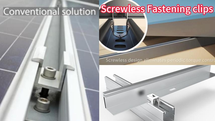 Solar Panel screwless fastening clips Anti Theft Solar Panel Clip