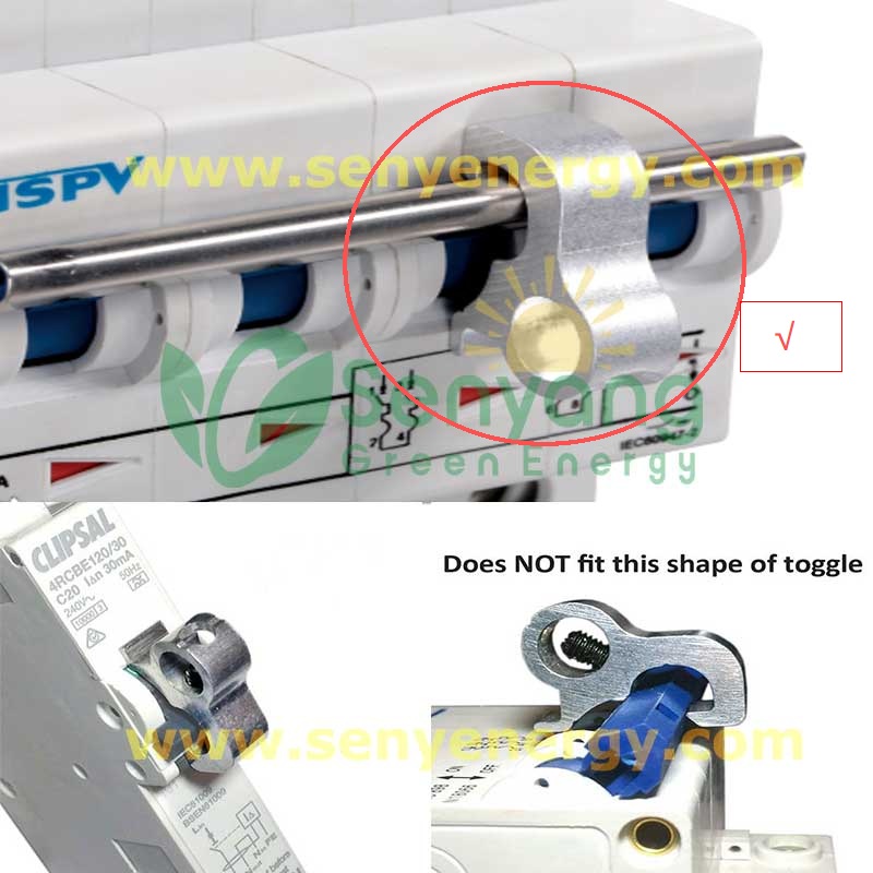 Aluminum Circuit Breaker Lock Dog Toggle Lockout for MCB Suitable for most MCB and RCD switches