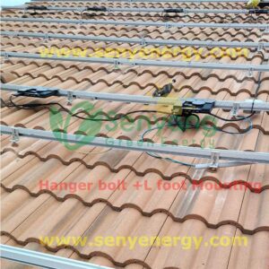 Solar Hanger Bolt with L Foot Mounting Kits Self-drilling tip – Cuts through underlayment and into rafters without pre-drilling. No pilot holes, no bit changes