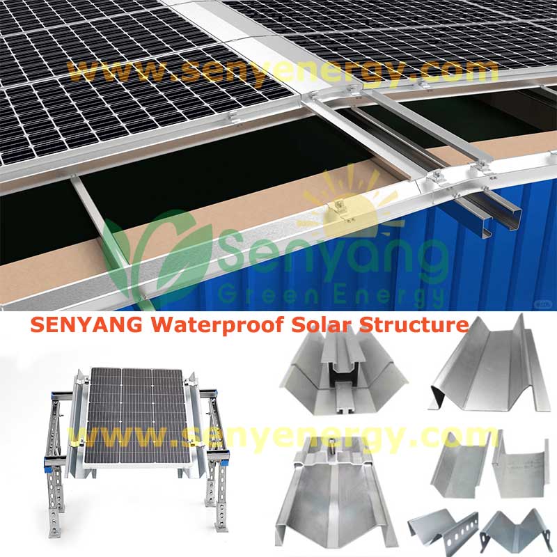 Waterproof Solar Structure Mounting No separate roof needed because The structure itself is the waterproof layer