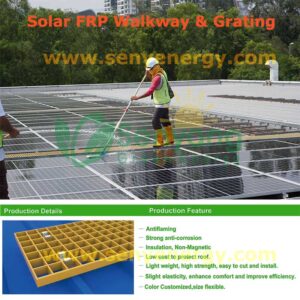 SENYANG Solar FRP Walkways and Grating high strength-to-weight ratio, making it easy to handle while providing durability