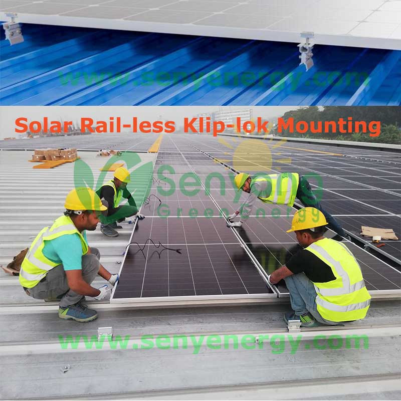 SENYANG factory Rail-less Klip-lok Clamp 406 mounting No rails to cut or carry – Just clips and panels